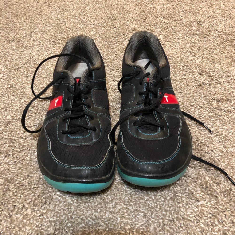TRUE linkswear Men’s Black & Teal Golf Shoes, 10